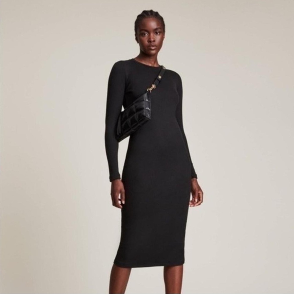 Elegant Black Long Sleeve Dress